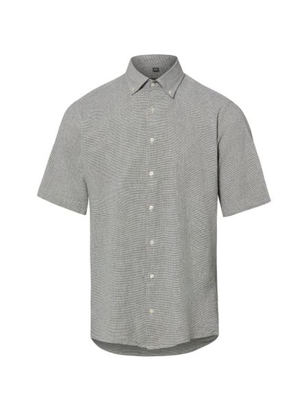 Nils Sundström koszula z krótkim rękawem z lnu Mężczyźni Modern Fit Bawełna pomarańczowy, M. Brązowe koszule męskie Nils Sundström, m, bez wzorów, z bawełny, bez kołnierzyka, bez ramiączek. Za 169.95 zł.