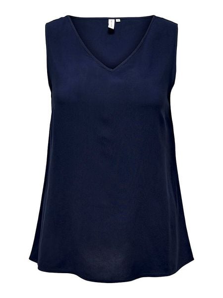 ONLY Carmakoma Top "Nova" w kolorze granatowym rozmiar: 50. Niebieskie topy damskie Only Carmakoma, s, bez wzorów, z wiskozy, bez kołnierzyka. Za 48.16 zł.