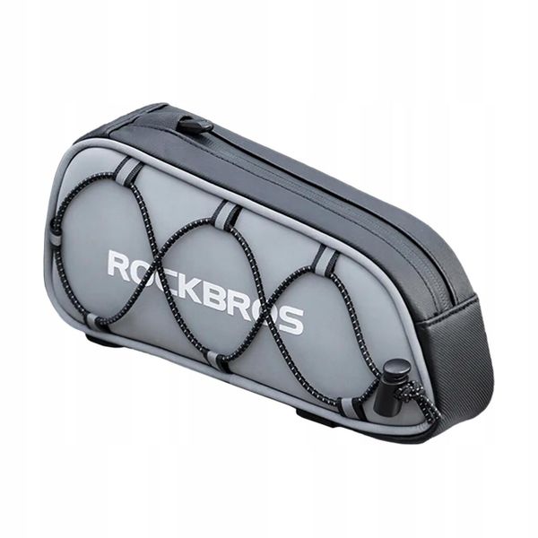 Torba rowerowa Rockbros na ramę odblaskowa saszetka 0,9 L. Szare torby męskie na ramię ROCKBROS, bez wzorów, z lakierowanej skóry, na ramię. Za 54.99 zł.