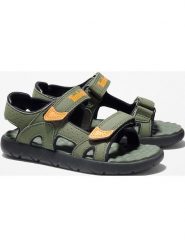 Timberland Sandały trekkingowe "Perkins Row" w kolorze oliwkowo-pomarańczowym rozmiar: 36. Brązowe obuwie trekkingowe damskie Timberland, bez wzorów, bez obcasa. Za 144.92 zł.