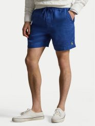 Polo Ralph Lauren Szorty materiałowe 710P08205502 Niebieski Regular Fit. Niebieskie szorty męskie Polo Ralph Lauren, ze lnu, bez kołnierzyka. Za 729.99 zł.