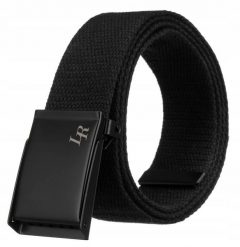 Pasek parciany Loren BJ-B-1 czarny. Czarne paski męskie Loren, bez wzorów, z materiału, eleganckie. Za 19.99 zł.