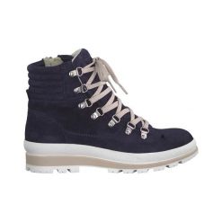 Tamaris Buty granatowy female niebieski 36. Niebieskie botki damskie Tamaris, z polaru, klasyczne, bez obcasa, bez zapięcia. Za 399.00 zł.