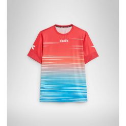 Koszulka męska tenisowa z krótkim rekawem Diadora SS T-SHIRT ICON. Białe t-shirty męskie Diadora, m, bez wzorów, bez kołnierzyka. Za 159.00 zł.