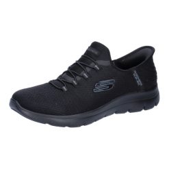 Buty SKECHERS SLIP-INS SUMMITS - DIAMOND DREAM Czarny. Czarne trampki i tenisówki damskie Skechers, bez wzorów. Za 381.62 zł.