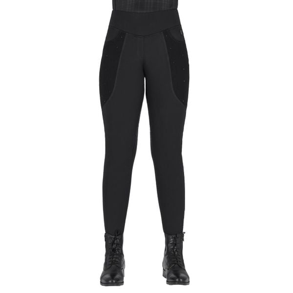 Damskie legginsy jeździeckie QHP Zahra. Czarne legginsy damskie QHP, s, bez wzorów. Za 260.00 zł.