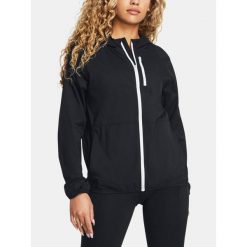 Kurtka do biegania damska Under Armour Phantom Windbreaker. Czarne kurtki damskie Under Armour, m, bez wzorów, bez kaptura. Za 421.60 zł.
