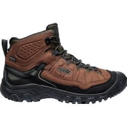 Buty trekkingowe męskie Keen Targhee Iv Mid Wp. Brązowe buty trekkingowe męskie Keen, z materiału, za kostkę, bez zapięcia, trekkingowe. Za 939.99 zł.