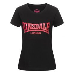 Koszulka damska Lonsdale Cartmel. Czarne topy sportowe damskie Lonsdale, xl, bez wzorów, z bawełny, bez ramiączek. Za 120.00 zł.