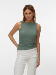 Vero Moda Top w kolorze zielonym rozmiar: M. Zielone topy damskie Vero Moda, m, bez wzorów, bez kołnierzyka. Za 56.79 zł.