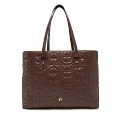 Torebka Aigner. Brązowe torebki klasyczne damskie Aigner, bez wzorów, bez dodatków. Za 2,179.00 zł.