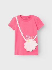 NAME IT T-Shirt Zuzzie 13226878 Różowy Regular Fit. Czerwone koszulki dziewczęce Name it, bez wzorów, z bawełny, bez ramiączek. Za 94.99 zł.