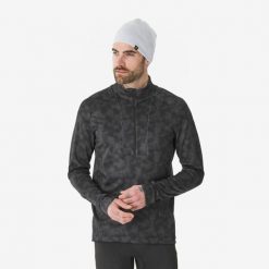 Koszulka termoaktywna narciarska męska Quechua BL 500 1/2 Zip. Czarne bielizna termoaktywna męska WED'ZE, l, bez wzorów, z elastanu. Za 89.99 zł.