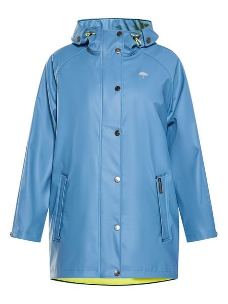 Schmuddelwedda Płaszcz przeciwdeszczowy w kolorze niebieskim rozmiar: M/L. Niebieskie kurtki przeciwdeszczowe damskie Schmuddelwedda, l, bez wzorów, sportowe. Za 434.99 zł.