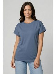 Alife and kickin Koszulka "Magdalena" w kolorze niebieskim rozmiar: L. Niebieskie bluzki damskie Alife and Kickin, l, bez wzorów, bez kołnierzyka, bez ramiączek. Za 43.99 zł.