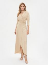 Rinascimento Sukienka wieczorowa CFC0115615003 Złoty Regular Fit. Żółte sukienki damskie RINASCIMENTO, xs, bez wzorów, z wiskozy, wizytowe, bez kołnierzyka, bez ramiączek. Za 449.99 zł.