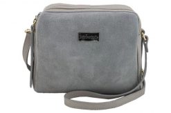 Listonoszka skórzana BARBERINI'S j. szara 710-8. Szare shopper bag damskie Barberinis, bez wzorów, ze skóry, na ramię, bez dodatków. Za 219.99 zł.