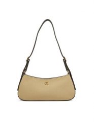 Calvin Klein Torebka Ck Canvas Small Shoulder Bag LV04F3347G Beżowy. Brązowe torebki klasyczne damskie CALVIN KLEIN, bez wzorów, z materiału, bez dodatków. Za 409.99 zł.