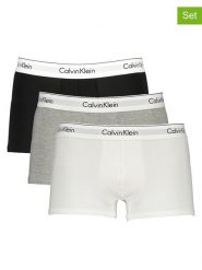 CALVIN KLEIN UNDERWEAR Bokserki (3 pary) w kolorze czarnym, szarym i białym rozmiar: L. Białe bokserki męskie Calvin Klein Underwear, bez wzorów. Za 165.71 zł.