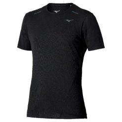 Koszulka Mizuno Light Dryaeroflow. Czarne t-shirty sportowe męskie Mizuno, m, z materiału, bez ramiączek, do biegania. Za 277.35 zł.