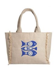 BLE Torebka w kolorze beżowym - 22 x 13,5 x 6 cm rozmiar: onesize. Brązowe torebki klasyczne damskie BLE, bez wzorów, z bawełny, bez dodatków. Za 98.95 zł.