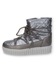 Dockers by Gerli Botki w kolorze srebrnym rozmiar: 39. Szare botki damskie Dockers by Gerli, bez obcasa, bez zapięcia. Za 100.52 zł.