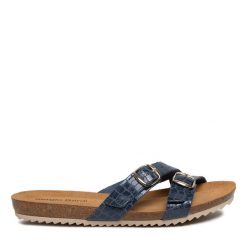 Klapki Sergio Bardi. Niebieskie klapki damskie Sergio Bardi, bez wzorów, bez obcasa. Za 149.99 zł.