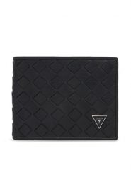 Guess Portfel SMTONA LEA20 Czarny. Czarne portfele męskie Guess, z aplikacjami, ze skóry. Za 324.99 zł.