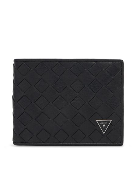Guess Portfel SMTONA LEA20 Czarny. Czarne portfele męskie Guess, z aplikacjami, ze skóry. Za 324.99 zł.
