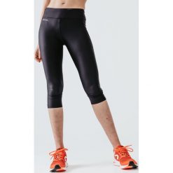 Legginsy do biegania krótkie damskie Kiprun Run 100. Czarne legginsy damskie KALENJI, xl, bez wzorów, z elastanu. W wyprzedaży za 39.99 zł.