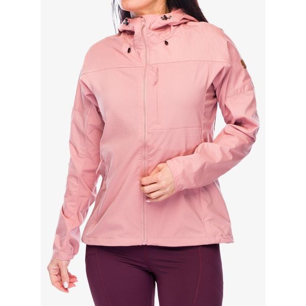 Kurtka trekkingowa damska Fjallraven Abisko Midsummer Jacket. Czerwone kurtki damskie Fjällräven, bez wzorów, bez kaptura. Za 849.99 zł.