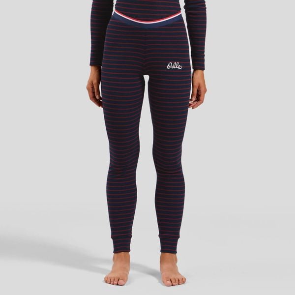 Spodnie termoaktywne damskie ODLO Active Warm Originals Stripes Bl Bottom Long. Niebieskie bielizna termoaktywna damska Odlo, bez wzorów, z materiału. Za 249.99 zł.