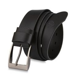 Skórzany pasek BETLEWSKI DW40-0 120. Czarne paski męskie Betlewski, bez wzorów, z materiału. Za 69.99 zł.