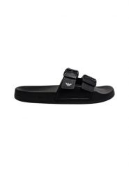 Emporio Armani Klapki XVPS13 XR275 K485 Czarny. Czarne klapki i japonki męskie Emporio Armani, z syntetyku. Za 309.99 zł.