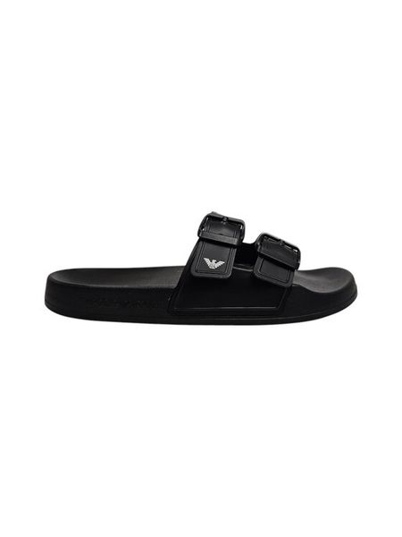Emporio Armani Klapki XVPS13 XR275 K485 Czarny. Czarne klapki i japonki męskie Emporio Armani, z syntetyku. Za 309.99 zł.