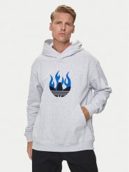 Adidas Bluza Flames Logo IS2947 Szary Regular Fit. Szare bluzy bez kaptura męskie Adidas, m, z bawełny. Za 219.99 zł.