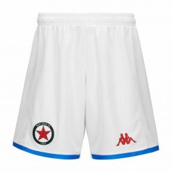 Szorty Red Star FC Kombat Ryder 2023/24. Białe szorty męskie Kappa, bez wzorów, z materiału, retro. Za 166.45 zł.