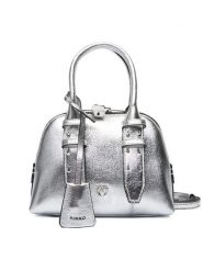 PINKO Torebka Bowling Bag Zip Mini AI 25-26 PLTT 105333 A0QO Srebrny. Szare torebki klasyczne damskie Pinko, bez wzorów, ze skóry, bez dodatków. Za 1,739.00 zł.