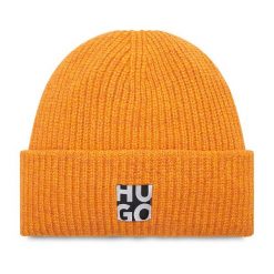Czapka HUGO. Brązowe czapki zimowe damskie Hugo. Za 469.99 zł.