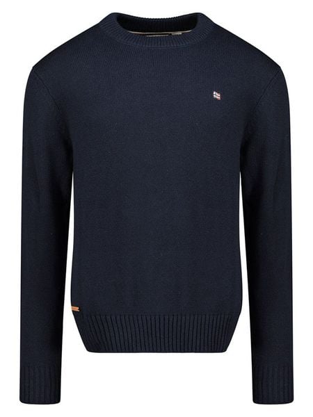 Geographical Norway Sweter "Flinder" w kolorze granatowym rozmiar: 3XL. Niebieskie swetry męskie Geographical Norway, xl, bez wzorów, z bawełny, bez kołnierzyka. Za 113.63 zł.