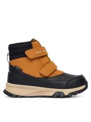 Tommy Hilfiger Śniegowce Velcro Bootie T1X5-34134-1592 D Czarny. Czarne buty zimowe chłopięce Tommy Hilfiger, ze skóry. Za 389.99 zł.