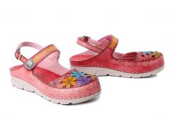 LAURA VITA 0007649 Dorry 32 rose, sandały damskie. Czerwone sandały damskie Laura Vita, bez wzorów, ze skóry, bez obcasa. Za 359.90 zł.