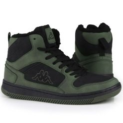 Buty męskie zimowe ocieplane Kappa LINEUP FUR. Czarne buty trekkingowe męskie Kappa, na zimę, bez zapięcia, trekkingowe. Za 143.10 zł.