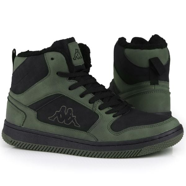 Buty męskie zimowe ocieplane Kappa LINEUP FUR. Czarne buty trekkingowe męskie Kappa, na zimę, bez zapięcia, trekkingowe. Za 143.10 zł.