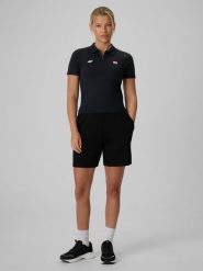 4F Spodenki kibica damskie - czarne S. Czarne szorty damskie 4f, bez wzorów, z dresówki. Za 129.99 zł.