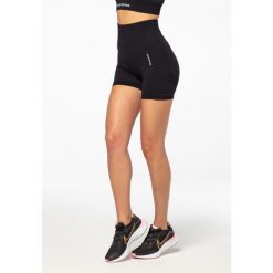 Szorty bezszwowe Carpatree Allure czarne. Czarne spodenki sportowe damskie Carpatree, bez wzorów, z elastanu, sportowe, z podwyższonym stanem. Za 159.99 zł.