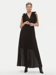 ViCOLO Sukienka wieczorowa TR0635 Czarny Regular Fit. Czarne sukienki damskie ViCOLO, xs, bez wzorów, z syntetyku, wizytowe, bez kołnierzyka, bez ramiączek. Za 379.99 zł.