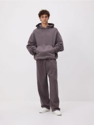 Bluza boxy z kapturem - ciemnoszary. Szare bluzy z kapturem męskie Reserved, l, z bawełny. Za 179.99 zł.