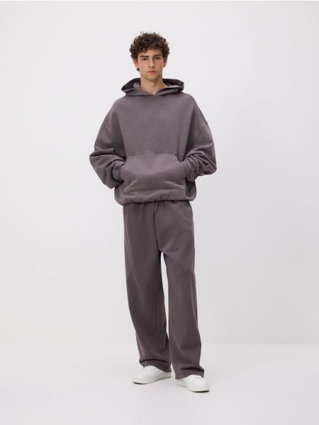 Bluza boxy z kapturem - ciemnoszary. Szare bluzy z kapturem męskie Reserved, l, z bawełny. Za 179.99 zł.