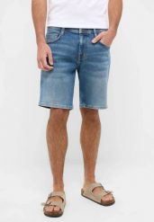 Męskie szorty Mustang Style Denver Shorts Denim Blue 1016454 5000 584. Niebieskie szorty męskie Mustang, bez wzorów, z denimu. Za 169.99 zł.